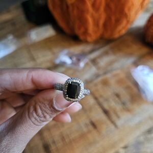 Black Onyx Cubic Zirconia Ring by Bomb Party Size 7